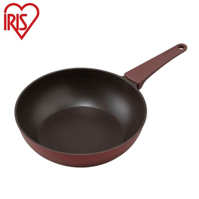 アイリスオーヤマ 取っ手一体型炒め鍋28cm IH 取っ手付き フライパン DCP-I28 IRIS OYAMA キッチン 調理用品 キッチンツール(代引不可)【送料無料】の通販は