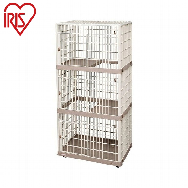 アイリスオーヤマ 猫プラケージ813(組立図あり) 3段タイプ