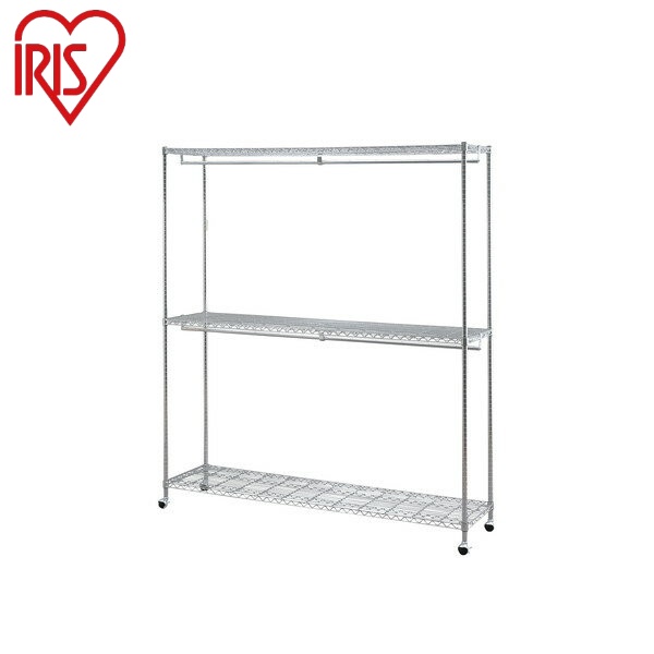 アイリスオーヤマ メタルシェルフワードローブ2段タイプ SEW2-1821BC メタルシェルフ ワードローブ2段タイプ シルバー IRIS OYAMA(代引不可)【送料無料】