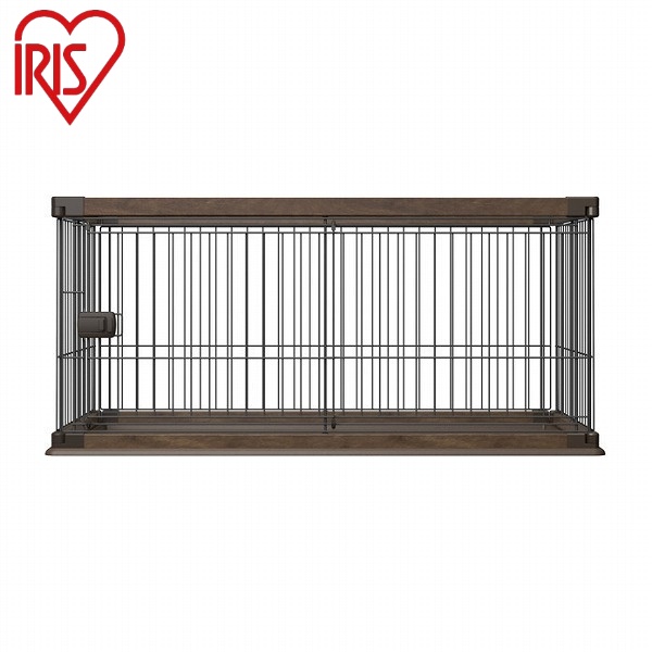 アイリスオーヤマ ウッディサークル PWSR-1260LV ウォールナット 犬 ペット サークル おしゃれ 幅120 高さ55.5 奥行66.5 ゲージ 小型犬 中型犬 ペットサークル ゲージ 多頭飼い IRIS OYAMA(代引不可)【送料無料】の通販は