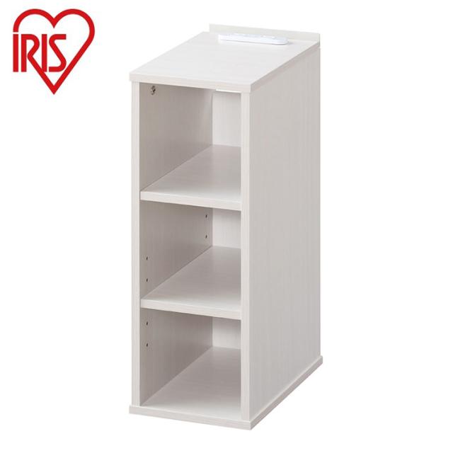 アイリスオーヤマ ナイトテーブル 棚付き 幅18 サイドテーブル コンセント ベッドサイド スマホスタンド付き 棚 ラック 収納付き 隙間収納 すき間収納 オフホワイト NTB-180R IRIS OYAMA(代引不可)【送料無料】の通販は 4,879円