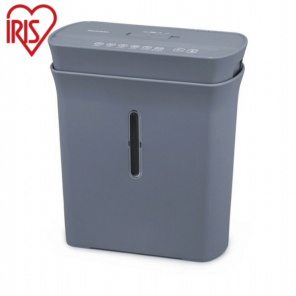 アイリスオーヤマ パーソナルシュレッダー 家庭用 クロスカット 電動 コンパクト 8枚同時裁断 PS-A8C-H グレー IRIS OYAMA(代引不可)【送料無料】 4,870円