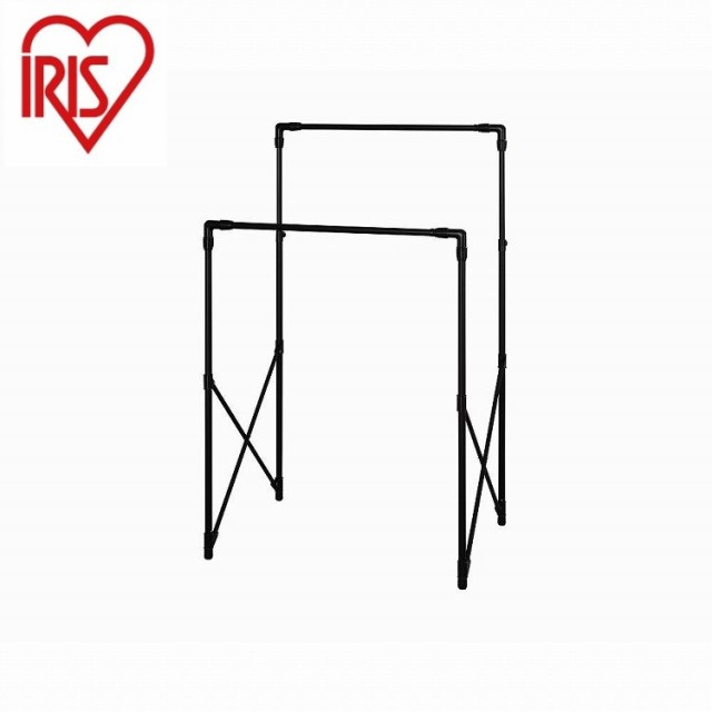 アイリスオーヤマ 伸縮多機能スタイル物干し STSM-150 ブラック IRIS OHYAMA(代引不可)【送料無料】