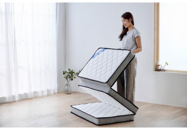 アイリスオーヤマ 三つ折りポケットコイルマットレス シングル PMTS11H-3S ホワイト 3つ折り シングル ポケットコイル マットレス 折りたたみ 折り畳み IRIS OHYAMA(代引不可)【送料無料】の通販は