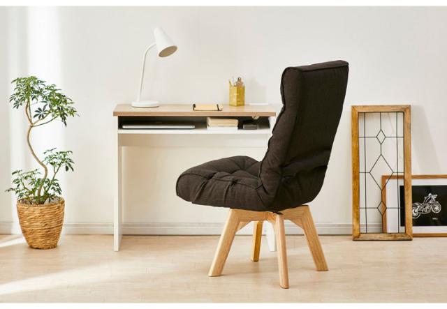 椅子 回転式 リクライニング FACN-K ブラウン アイリスオーヤマ