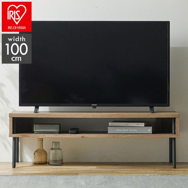 アイリスオーヤマ アイアンウッドAVボード IWAB-1000R ブラック/アッシュブラウン HIROBIROシリーズ テレビ台 テレビボード TV台 TVボード IRIS OHYAMA(代引不可)【送料無料】の通販は