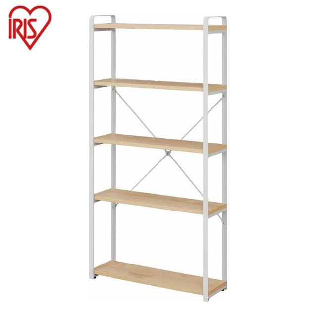 おすすめ アイリスオーヤマ(IRIS) オープンシェルフ・ラック スチールウッド 42.4×26.7×80cm ブラウン 幅42 IRIS OHYAMA オープンラック 棚 ラック シェルフ オープンシェルフ