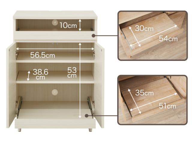 【日本製 完成品】 北欧風 キャビネット PC ラック 木製 幅60cm 収納 リビング収納 パソコンデスク 机 プリンター収納 おしゃれ 北欧 モダン PCデスク パソコン台 ルーター収納 収納家具 収納棚 収納ラック(代引不可)【送料無料】