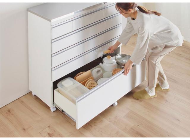 完成品 日本製】 キッチンカウンター ステンレス天板 幅90 高さ