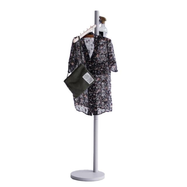 ポールハンガー グレージュ ハンガーラック 衣類収納 天然木 木製 シンプル おしゃれ 北欧 スリム 省スペース コートハンガー ハンガーポール 子供部屋 玄関 帽子掛け(代引不可)【送料無料】の通販は 5,418円