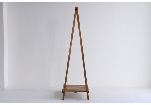 ハンガーラック 幅71cm 木製 天然木 スチール 収納用品 洋服掛け 衣類収納 ナチュラル おしゃれ 北欧 シンプル コート掛けポールハンガー 棚 新生活 一人暮らし(代引不可)【送料無料】