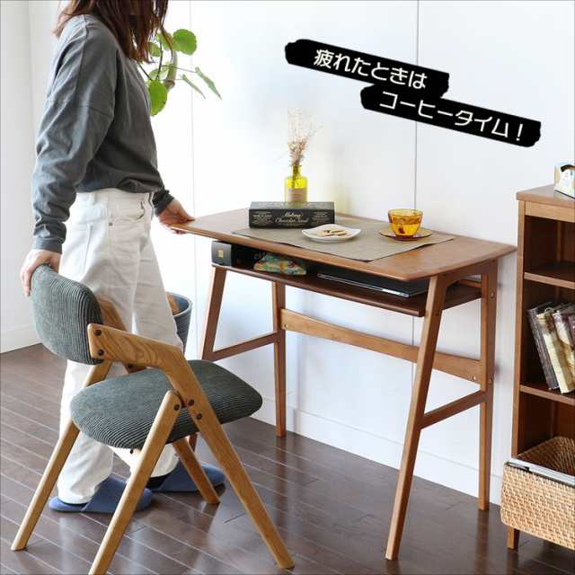ウッドデスク 幅90cm テーブル デスク オーディー ody 木製 オーク 机 パソコンデスク 作業テーブル 作業台 棚付 引出無し ブラウン シンプル 一人暮らし ワンルーム おしゃれ インテリア 北欧(代引不可)【送料無料】の通販は