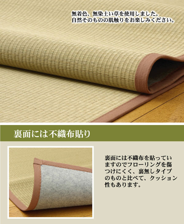 無染土 い草上敷 『DX素肌美人』 江戸間2畳(約176×176cm）(