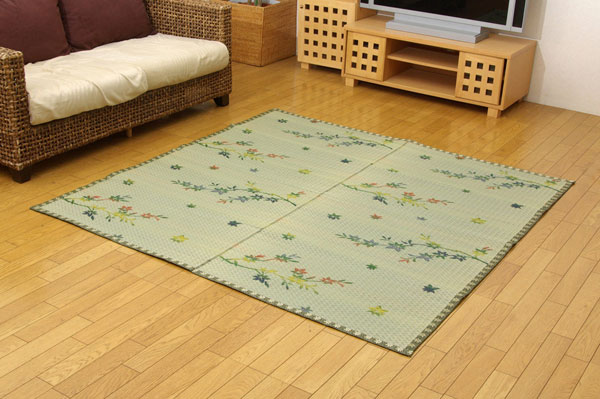 い草花ござカーペット 『嵐山』 江戸間2畳（約174×174cm)【送料無料】【代引き不可】 6,084円