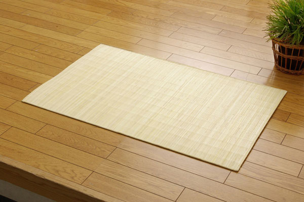 籐製 ラグマット/絨毯 〔約200×300cm〕 耐久性 アジアン ひんやり 自然素材 あじろ織り ラタン インドネシア産 〔リビング〕〔代引不可〕 絨毯 車用品・バイク用品 籐製 ラグマット⁄絨毯 約200×250cm 耐久