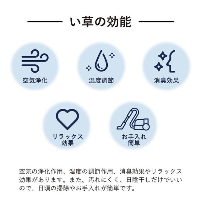 ラグ 長方形 い草 日本製 国産 自然素材 滑り止め加工 ナチュラル 市松柄 オールシーズン 消臭 シンプル 約3畳 約191×250cm ホットカーペット対応 床暖房対応 プレーン(代引不可)【送料無料】_12