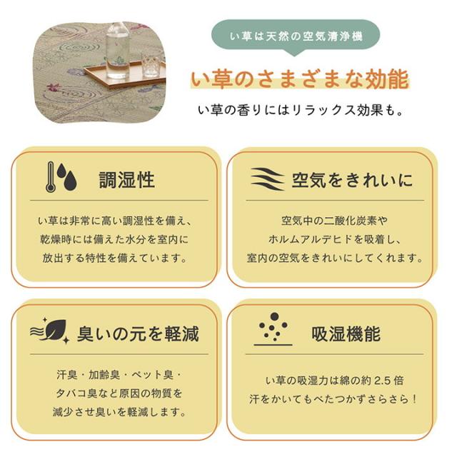 ラグ い草 金魚 和 風物詩 コンパクト 滑り止め不織布 自然素材 抗菌防臭 約180×240cm こはる金魚(代引不可)【送料無料】 カーペット
