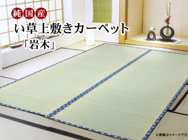 純国産 い草 上敷き カーペット 糸引織 『岩木』 江戸間4.5畳(約261×261cm) 岩木(代引不可)【送料無料】_1