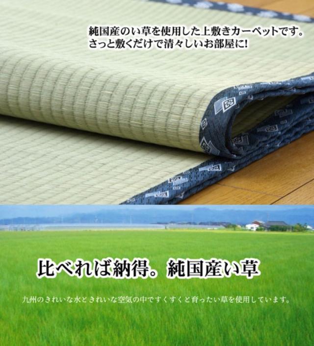 純国産 い草 上敷き カーペット 糸引織 『岩木』 江戸間4.5畳(約261×261cm) 岩木(代引不可)【送料無料】_2