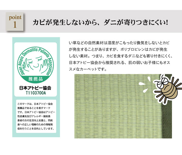 洗える PP引っ敷き 『五木』 日本の首都間4.5畳（約261×261糎）(代引不可)【貨物輸送無料】