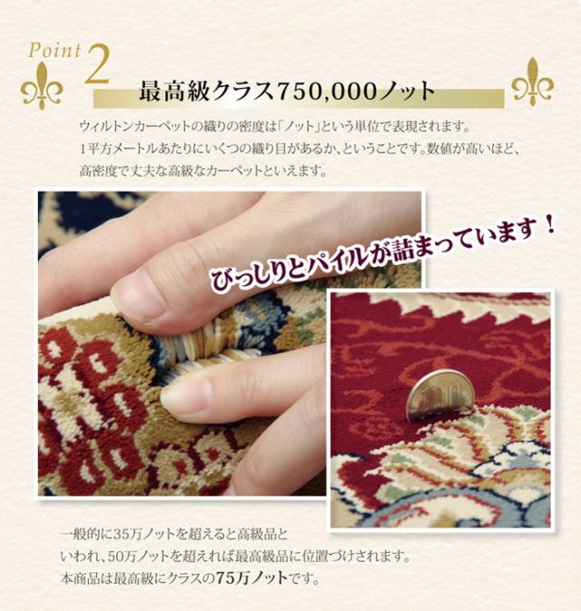 トルコ製 ウィルトン織り カーペット 『ベルミラ RUG』 ワイン 160x230cm(代引不可)【送料無料】_3