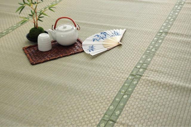 日本製 ラグ い草上敷 敷き詰めタイプ 純国産 い草 上敷き カーペット 市松織 『不知火』 三六間4.5畳(約273×273cm)(代引不可)【送料無料】の通販は 8,283円