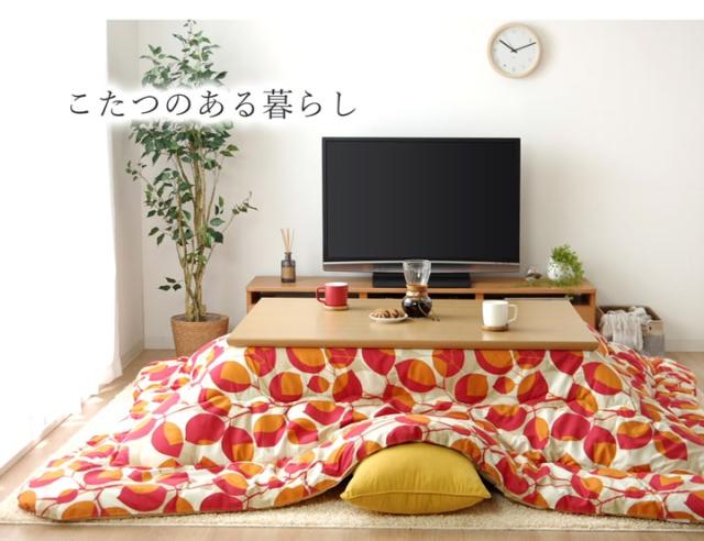 こたつ布団 正方形大 国産 花柄 掛け単品 約205×285cm こたつ 炬燵 コタツ ふとん おしゃれ(代引不可)【送料無料】_1