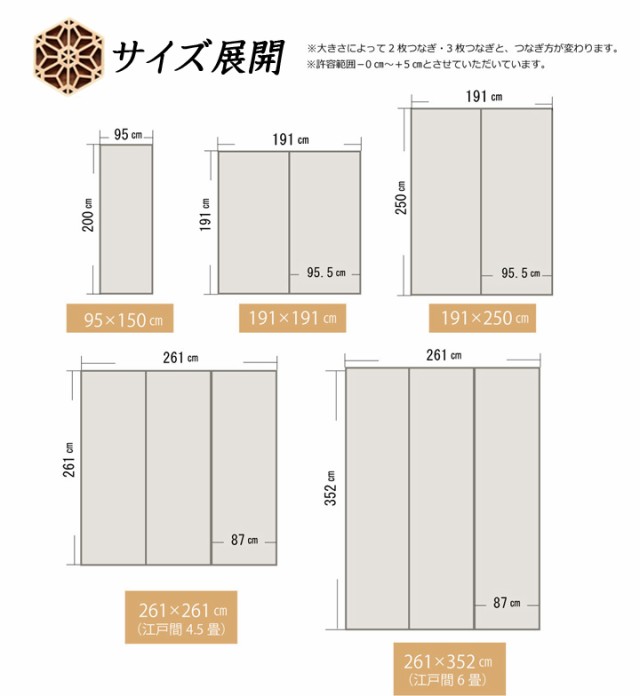 い草ラグ 国産 ラグ カーペット 約2畳 正方形 DX組子 約191×191cm 裏地