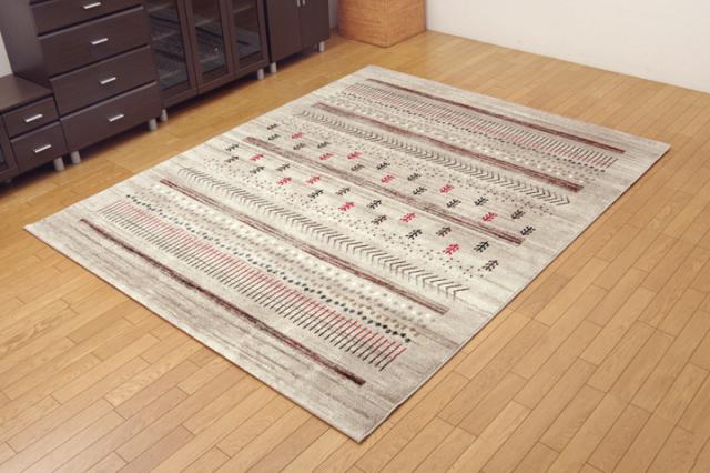 トルコ製 ウィルトン織り カーペット マリア RUG 約200×250cm ラグマット 抗菌防臭 おしゃれ ベージュ グリーン(代引不可)【送料無料】_8