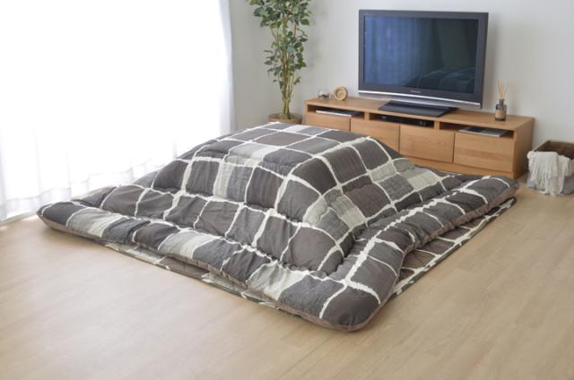 こたつ布団 正方形大 おしゃれ 掛け敷きセット グレー 約205×285cm(代引不可)【送料無料】_13
