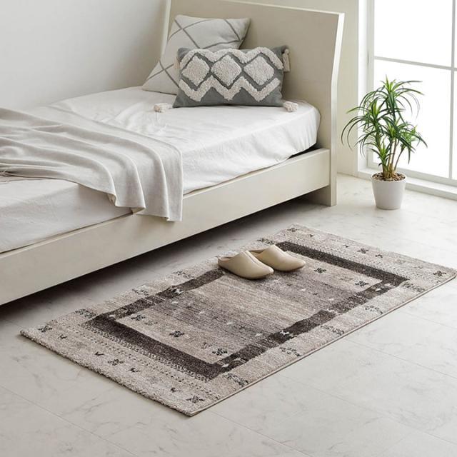 トルコ製 ウィルトン織り カーペット ラグ 絨毯 長方形 ギャッベ柄 グレー 約160×230cm |b04 トルコ製 ウィルトン織り カーペット ラグ 絨毯 長方形 ギャッベ柄