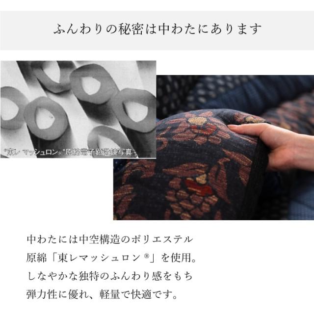 日本製 こたつ布団 こたつ厚掛敷布団 セット 和柄 長方形 大判 ブルー 約205×345cm かわいい おしゃれ(代引不可)【送料無料】_13