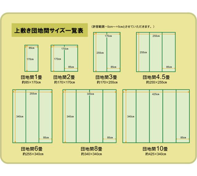 純国産 双目織 い草上敷 『松』 団地間8畳（約340×340cm）【送料無料】【代引き不可】_15
