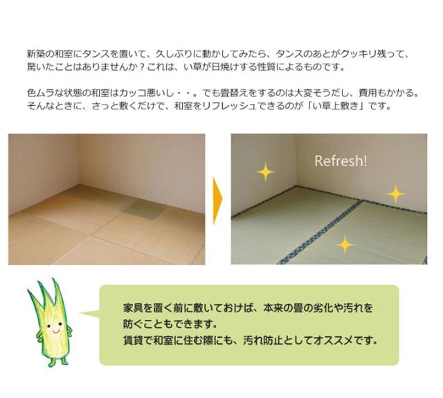 純国産 双目織 い草上敷 『ほほえみ』 三六間6畳（約273×364cm）【送料無料】【代引き不可】_3