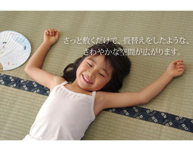 純国産 糸引織 い草上敷 『梅花』 日本の首都間2畳（約176×176糎）【貨物輸送無料】【代引っ張ること不可】