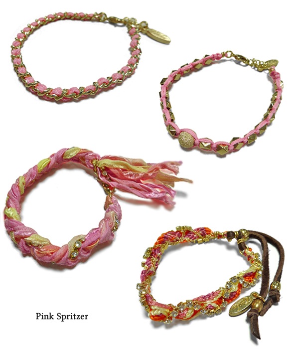 エティカ ハンドメイド 4本セット Ettika Handmade Bracelet Pink 
