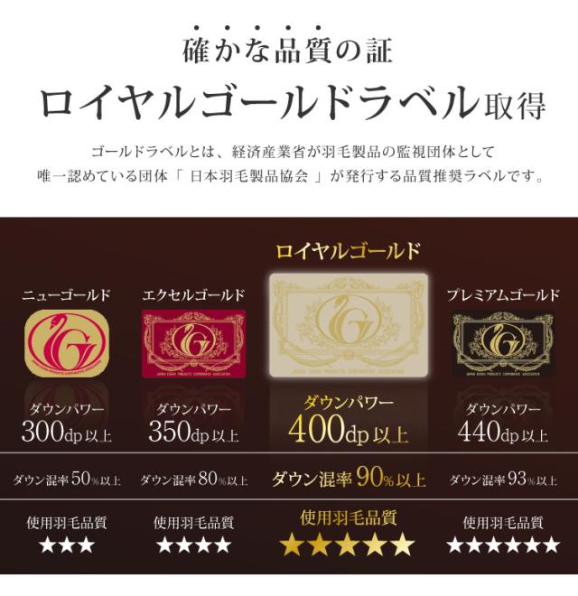 合掛け 羽毛布団 クイーン ニューゴールドラベル 日本製 春 秋 用 日本