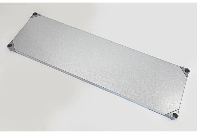 燕三条製 PROFACE ガルバリウムソリッドシェルフワゴン3段 350×600×900 クロムメッキポール キャスター付き スチールワゴン キッチンワゴン 代引不可