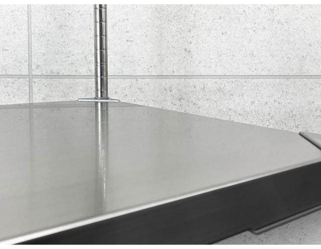 【※法人様限定販売】【燕三条製】 PROFACE SUS304ステンレスソリッドシェルフ3段 600×760×1200 SUS304ステンレスポール スチールラック スチールシェルフ ラック キッチンラック レンジラック(代引不可)【送料無料】の通販は