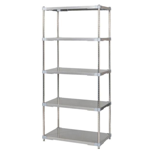 【※法人様限定販売】【燕三条製】 PROFACE SUS304ステンレスソリッドシェルフ5段 460×760×1800 SUS304ステンレスポール スチールラック スチールシェルフ ラック キッチンラック レンジラック(代引不可)【送料無料】 98,800円