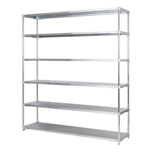 【燕三条製】 PROFACE SUS304ステンレスソリッドシェルフ6段 460×1800×2100 SUS304ステンレスポール スチールラック スチールシェルフ ラック キッチンラック レンジラック 業務用 業務用ラック(代引不可)【送料無料】の通販は
