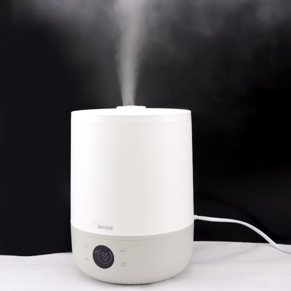 上部給水式 超音波加湿器 4.5L 大容量 加湿器 スタイリッシュ 給水式 タッチ操作 デジタル表示 加湿 リビング 寝室 室内 オフィス(代引不可)【送料無料】