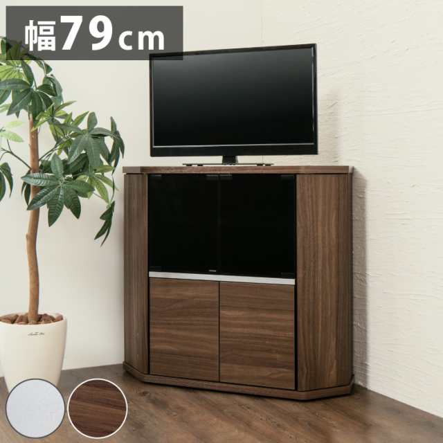 テレビ台 コーナー テレビラック ラック テレビ 角 幅80 RCA-7580AV-CR TVラック AVラック テレビボード キャスター ハイタイプ(代引不可