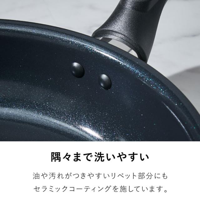 ビタクラフト ソフィア陶器 フライパン 26糎 PFAS無償性 屁っ放り火 IH相応う 黒いこと フッ素不当てはめる 陶器上塗り ステンレス鋼 軽銀 3層 熱能率 こびりつきにくい 格好のいい Vita Craft【貨物輸送無料】