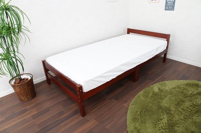 天然木 すのこベッド マットレスセット すのこ ベッド 木目調 シンプル ベッドフレーム マットレス セット(代引不可)【送料無料】_7
