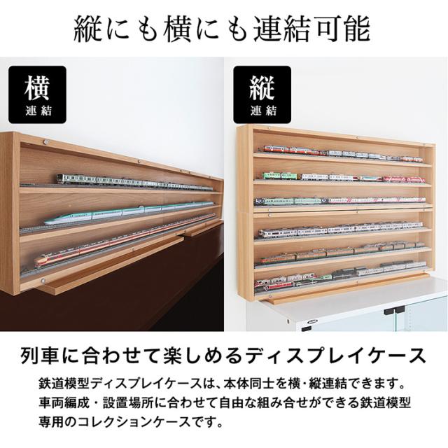 日本製 トレイン ディスプレイ キャビネット 幅113cm コレクションラック 収納 電車 鉄道 コレクションケース 国産(代引不可)【送料無料_12
