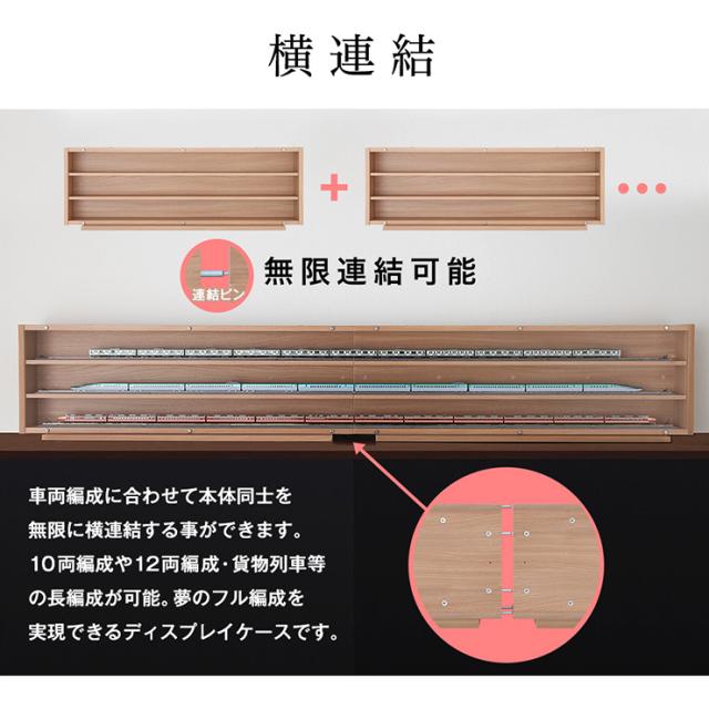 日本製 トレイン ディスプレイ キャビネット 幅93cm コレクションラック 収納 電車 鉄道 コレクションケース 国産(代引不可)【送料無料】_13