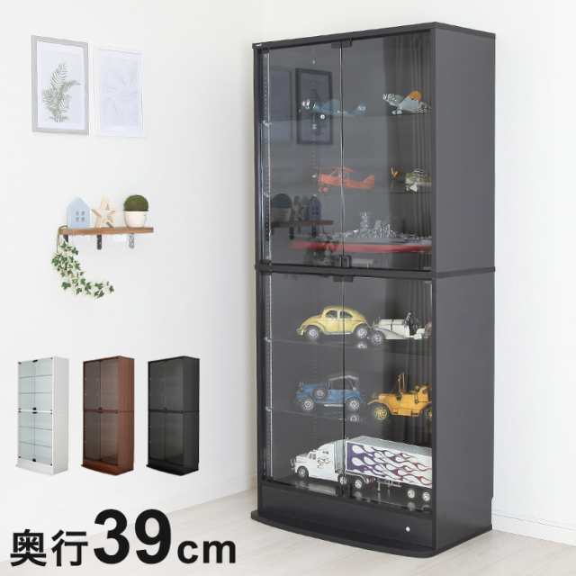 コレクションラック ユニール 高さ180cm 幅83cm 奥行39cm コレクションケース ディスプレイ ガラスケースユニール(代引不可)【送料無料】