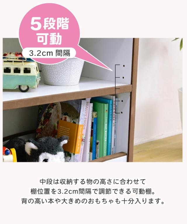 ランドセルラック キャスター付き 収納ワゴン オモチャ収納 おもちゃ収納棚 おもちゃラック 収納ボックス コンパクト 白 玩具 子供用 デスクサイド ワゴン(代引不可)【送料無料】_9
