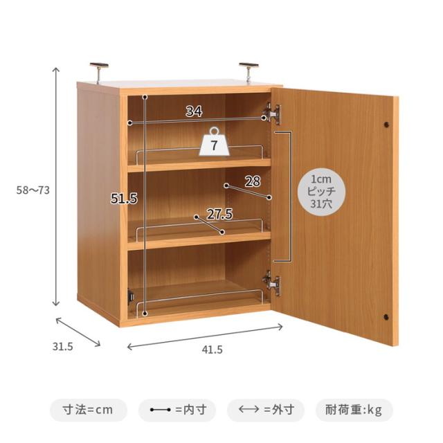 MEMORIA 本棚 深型 扉付き上置き単品 幅41.5 棚板が1cmピッチで調整できる メモリアシリーズ まるで図書館 スリム 大容量 文庫本 コミック(代引不可)【送料無料】_10